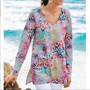 Soft Surroundings Wild Thing Tunic Long Sleeve Top